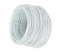 Cryfokt Fil de Fer électro-galvanisé Enduit de PVC, Fil D'attache Flexible et Robuste pour Diverses Applications, 0,9 Mm, 40 M (WHITE)