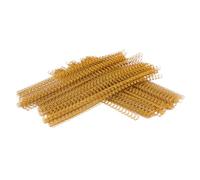 Cryfokt Fil de Liaison à Double Boucle, 100 Pièces, Fil de Liaison Polyvalent pour Présentation A4, capacité de 20 Feuilles, Pas 3:1, Diamètre 6.4mm (GOLD)