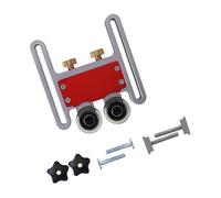Cryfokt Guide à Rouleau pour Scie à Table, Glissière Double Roue | Planche à plumes réglable en alliage d\'aluminium, mangeoire coulissante à rouleau en polyuréthane pour outils de travail