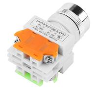 Cryfokt Interrupteur à Bouton-poussoir momentané, Montage 22 Mm LAY37-11BN 5A 220V avec Câbles Pré-câblés, Interrupteur momentané à Bouton-poussoir pour Relais de Contacteur de Démarreur