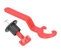Cryfokt Kit de Système de Nivellement de Carrelage, 50 Pièces, Outil de Nivellement de Sol Durable pour la Rénovation de la Maison avec Composants en Acier Inoxydable (noir rouge)