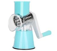 Cryfokt légumes Manuel avec Râpe Rotative à 360°, 3 Lames en Acier Inoxydable pour Trancher, Râper et Râper, Hachoir Alimentaire Robuste, Outil de Cuisine de sécurité (BLUE)