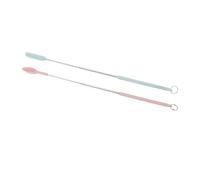 Cryfokt Mini Spatules Rétractables en Silicone, 2 Pièces, Durables et Flexibles pour la Cuisine et le Maquillage, sans Danger pour les Aliments, en Silicone et en Acier Inoxydable