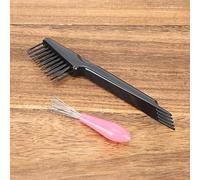 Cryfokt Nettoyeur de Brosse à Cheveux, Peigne Ergonomique Durable, Outil de Nettoyage pour Salon de Coiffure à Domicile, 2 Pièces PP en Acier Inoxydable et Plastique (peigne)