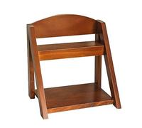 Cryfokt Organiseur de Bureau, étagère en Bois à 2 Niveaux Peu Encombrante, Support de Rangement Rétro avec Rangement Polyvalent pour Livres, Plantes, Cosmétiques, Bureau, Maison, vanité