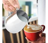 Cryfokt Pichet à Mousse de Lait en Acier Inoxydable avec Poignée Antidérapante, Parfait pour les Amateurs de Latte Art et de café 16 Oz (600 ml)