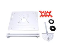 Cryfokt Plaque D'insertion pour Table de Défonceuse, Guide D'onglet de | Plaque de Défonceuse en Alliage D'aluminium avec Guide et équerre pour Bois