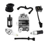 Cryfokt Remplacement du Carburateur, Kit de Révision Complet, Kit de Bobine d'allumage, Jeu de Carburateurs de Tronçonneuse avec Jeu de Joints, Filtre de Conduite de Carburant pour Tronçonneuse 017