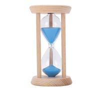 Cryfokt Sablier Décoratif en Bois de 5 Minutes, Sablier pour Les Séances de Cuisine en Classe, Portable (Blue)
