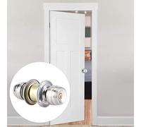 Cryfokt Serrures de Porte à Boule en Acier Inoxydable, Entrée à Clé | pour chambre à coucher, salle de bain, portes intérieures en bois, poignée à levier antirouille avec ressort de roulement