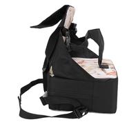 Cryfokt Siège Rehausseur de Voyage pour bébé, Siège Rehausseur Portable pour Tout-petit avec Coussin Doux pour Table à Manger, Polyester Résistant à L'eau, Compact et Pliable