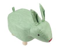 Cryfokt Tabouret Animal Dessin Animé, Pouf en Bois Mignon avec (Green) | Tabouret en forme d\'animal pour enfants, salon, chambre à coucher, accessoire de photographie, siège en bois de pin