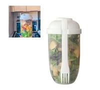 Cryfokt Tasse à Salade Portable 1000 Ml, Récipient à Salade de Contrôle de Régime avec Fourchette pour les Voyages, Exercices en Plein Air pour Employés de Bureau, étudiants PP 7,87 X 2,76 Pouces