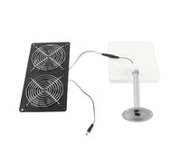 Cryfokt Ventilateur Solaire Kit, 20W Double Ventilateur D'Extraction | Conception étanche, idéale pour les serres, ventilation efficace, installation facile