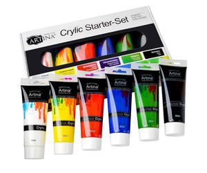 Crylic 6x 120 ml kit de peinture acrylique (720ml)