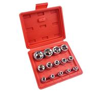 Crynvor Douille Torx Femelle 1/4" 3/8" 1/2", 14 Pièces Coffret Jeux de Douilles, Jeu de Douille E Torx E4, E5, E6, E7, E8, E10, E11, E12, E14, E16, E18, E20, E22, E24