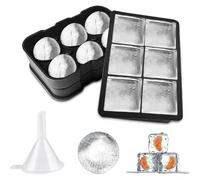 Crynvor Lot de 2 bacs à glaçons avec couvercle et grands moules à glaçons carrés pour whisky, cocktails et maison