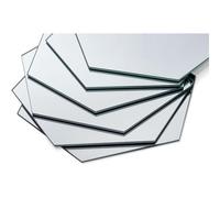 Crystal Wall Mirror, Set Of 6 Hieces, Hexagonal, 24cm X 21cm X 0.3cm, 0.3kg, Self Adhesive, Ribbon Included, C-Edge, Modern, Minimalist