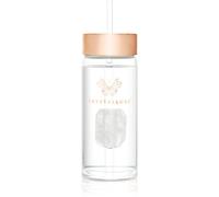 Crystallove Amethyst Straw Water Bottle bouteille d'eau en verre avec paille Clear 1 pcs