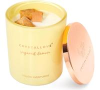 CRYSTALLOVE Bougie de soja avec aventurine SUGARED LEMON 400g - édition limitée