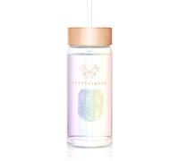 CRYSTALLOVE Bouteille d'eau en verre avec cristal de roche et paille, 400 ml - Hologramme