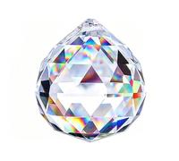 CrystalSuncatcher Attrape-soleil en verre transparent avec prisme Feng Shui 50 mm