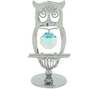 Crystocraft Gifts of The Orient Décoration en Forme de Chouette avec éléments en Cristal Swarvoski Chromé U0088-001-CGR