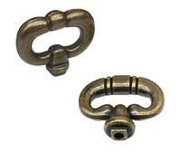 CRZQXOUR Lot de 2 anneaux de boutons de tiroir de style vintage, anneau en bronze antique, boutons d'armoire, poignée de porte de cuisine, poignée de porte de cuisine, poignée de porte vintage