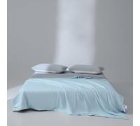 CSARPECT Couette D'été Édredon, Douce et Respirante réversible Couverture en Microfibre- Courtepointe Légère Et Respirante Couvre Lit 2 Personnes Matelassé Lavable en Machine (Bleu Gris, 200 * 230CM)