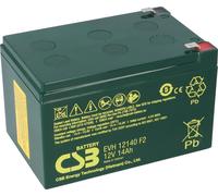 CSB EVH12140F2 Batterie au plomb 12V 14Ah résistant au cyclage Faston F2
