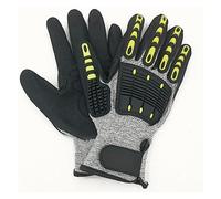 CSDASW Gants résistants aux coupures robustes de travail sécurité à l'huile vibration anti-impact Anti-coupure Absorbant les chocs mécaniques Resi Haute résistance(XL)