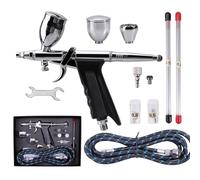 CSDASW Kit aérographe professionnel avec buse de 0,3/0,5/0,8 mm et accessoires for aiguille, idéal for le nail art, tatouage, la peinture au pistolet sur modèle voiture Revêtement mural