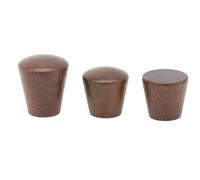 CSHWXY Armoires en bois 6 pièces boutons de garde-robe poignées coniques poignées de tiroir de porte monotrou poignées de cuisine rondes boutons de meubles matériel, noyer, bois, 22x20mm