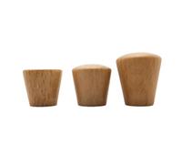 CSHWXY Armoires en bois 6 pièces boutons de garde-robe poignées coniques poignées de tiroir de porte monotrou poignées de cuisine rondes boutons de meubles matériel, chêne, bois, 22x20mm