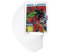 CSN9415 LOT 25 CARTES POSTALES MARVEL Comics Spider Man Captain America Hulk Super Héros SAINT NICOLAS 6 décembre - Licence Officielle - Format 10,5x15cm - à collectionner Pour Garçons et A.P.E.L.