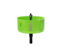CSOOM Scie cloche bi-métal pour travaux dans les plaques de plâtre, le plastique, le bois, les métaux, la tôle d'acier fine, outil de perçage haute performance, taille 95 mm