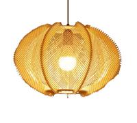 CSSYKV Lustre Bohème En Corde De Chanvre Et Abat-jour En Bois Pour Îlot De Cuisine, Lampe Suspendue Rustique De Style Ferme, Tissée À La Main, Douille E26, Pour Chambre, Salle À Manger, Salon