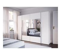 Cstore Armoire 4 portes avec miroir - Blanc