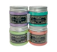CSY art gallery Ensemble de Peinture Acrylique Métallique Super Brillant Peinture de Perles Toile Bois Céramique Artisanat Peintures d'art 60 ML (Paquet de 4)(Sparks Fantasy)