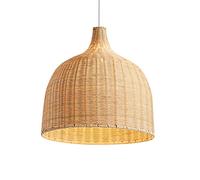 CSYSKV Suspension en Rotin Naturel Lustre Abat-Jour en Saule Tressé Luminaire Suspendu en Rotin De Décoration De Style Campagnard De Lanterne en Bambou pour Cuisine Salon Salle À Manger