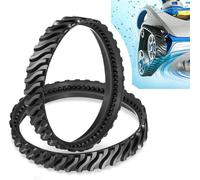 CTcar R0526100 Lot de 2 bandes de roue - Compatible avec Zodiac Baracuda MX6 MX8 Elite MX9 - Pièces de rechange pour robot de piscine - Caoutchouc résistant - Noir