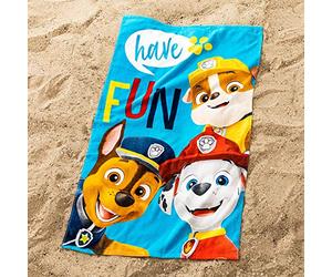 CTI Pat Patrouille Surf Serviette de Bain 70x120 cm | Velours et Bouclette 100% Coton | Oeko-TEX | Imprimé Enfant | Bleu
