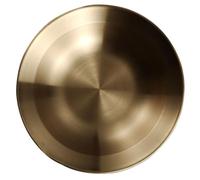 CTIRCHIU Assiette Métallique Acier Inoxydable Plaque Ronde pour Salades Pâtes et Soupes Résistante et Empilable Assiette de Service Western Dorée