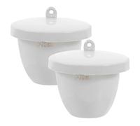 CTIRCHIU Creuset en céramique 2 pièces 70ml avec couvercle haute température pour laboratoire scolaire et manipulation chimique en recherche