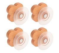 CTIRCHIU Crochets Muraux Légers et Résistants en Bois de Hêtre 4pcs Forme Fleur pour Rangement Mural Décoratif à Usage Domestique