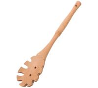 CTIRCHIU Cuillère à Pâtes Ustensile Cuisine Solide Multifonction en Bois de Hêtre pour Servir et Égoutter les Nouilles pour Restaurant et Hôtel