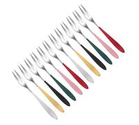 CTIRCHIU Fourchettes à fruits en acier inoxydable 12pcs pour apéritif et restaurant, construction robuste sans bavure, style classique délicat