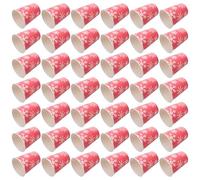 CTIRCHIU Gobelets en Papier Design Festif 250ml Rouge Jetables Lot de 50 Motif Flocon, Capacité Polyvalente pour Fête de Noël pour Événements Hivernaux
