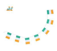 CTIRCHIU Guirlande Décoloration en Polyester de Fanions Drapeaux Irlandais Solide et Résistant Fête Saint-patrick pour Décoration Extérieure