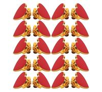 CTIRCHIU Lot de 20 Épingles D'amour Rouges en Plastique de Cœur avec Bord Doré, Accessoire Décoratif Polyvalent pour Vêtements et Paquet, Saint-valentin